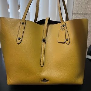 Coach Market Tote Bag in Mustard Yellow